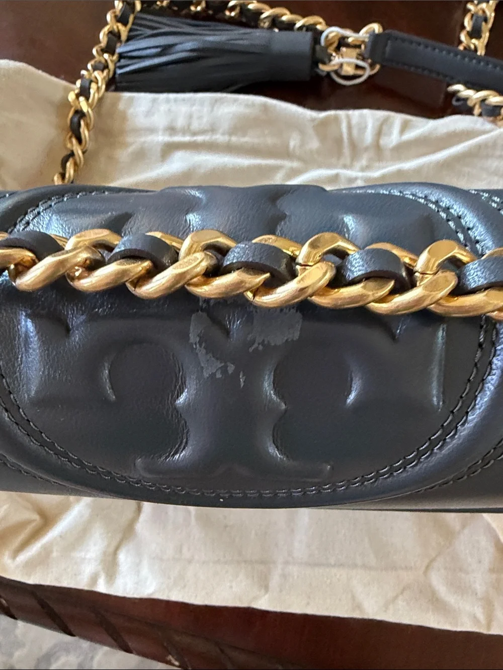 NWT Tory Burch Small Matte Fleming Crossbody Bag/Dust Bag $498